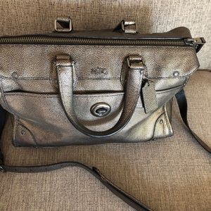 Metallic Coach Satchel